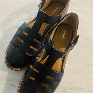 Clarks Artisan Shoes Black Mary Jane Sz 7.5